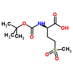 (R)-2-((叔-丁氧羰基)氨基)-4-(甲磺酰)丁酸结构式