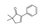 5,5-dimethyl-2-phenylcyclopent-2-en-1-one结构式