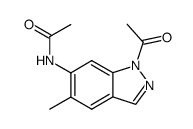 1-Acetyl-6-(acetylamino)-5-methyl-1H-indazol结构式