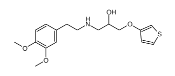 1-[2-(3,4-dimethoxyphenyl)ethylamino]-3-thiophen-3-yloxypropan-2-ol结构式