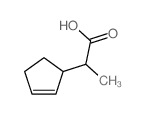 2-(1-cyclopent-2-enyl)propanoic acid Structure