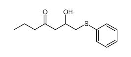 2-hydroxy-1-phenylsulfanylheptan-4-one Structure