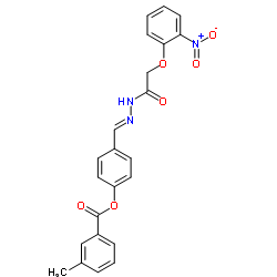 4-[(E)-{[(2-Nitrophenoxy)acetyl]hydrazono}methyl]phenyl 3-methylbenzoate Structure