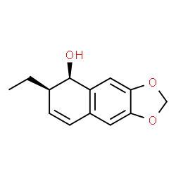 Naphtho[2,3-d]-1,3-dioxol-5-ol, 6-ethyl-5,6-dihydro-, (5R,6R)- (9CI) picture