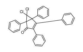 6,6-dichloro-1,3,4,5-tetraphenylbicyclo[3.1.0]hex-3-en-2-one结构式