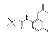 [4-fluoro-2-(2-methyl-allyl)-phenyl]-carbamic acid tert-butyl ester结构式