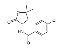 p-Chloro-N-(5,5-dimethyl-2-oxotetrahydrofuran-3-yl)benzamide结构式