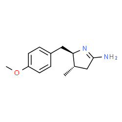 2H-Pyrrol-5-amine,3,4-dihydro-2-[(4-methoxyphenyl)methyl]-3-methyl-,(2R,3S)-rel-(9CI)结构式