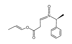 (E)-3-oxo-N-((S)-1-phenylethyl)-3-(((E)-prop-1-en-1-yl)oxy)propan-1-imine oxide结构式