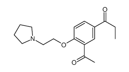 1-[3-acetyl-4-(2-pyrrolidin-1-ylethoxy)phenyl]propan-1-one结构式