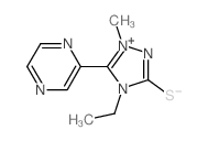 4-Ethyl-1-methyl-5-(2-pyrazinyl)-1,2-dihydro-3H-1,2,4lambda(5)-triazole-3-thione Structure