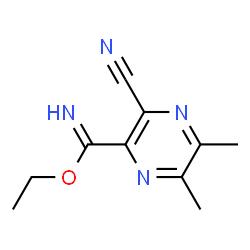 Pyrazinecarboximidic acid, 3-cyano-5,6-dimethyl-, ethyl ester (9CI)结构式