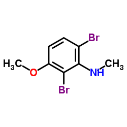 2,6-Dibromo-3-methoxy-N-methylaniline structure