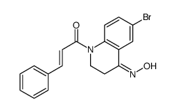(E)-1-[(4Z)-6-bromo-4-hydroxyimino-2,3-dihydroquinolin-1-yl]-3-phenylprop-2-en-1-one结构式