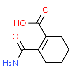 2-Carbamoyl-1-cyclohexene-1-carboxylic acid structure