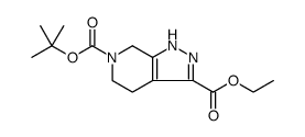 6-叔丁基 3-乙基 4,5-二氢-1H-吡唑并[3,4-c]吡啶-3,6(7H)-二羧酸酯结构式