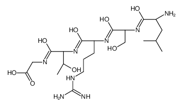 2-[[(2S,3R)-2-[[(2S)-2-[[(2S)-2-[[(2S)-2-amino-4-methylpentanoyl]amino]-3-hydroxypropanoyl]amino]-5-(diaminomethylideneamino)pentanoyl]amino]-3-hydroxybutanoyl]amino]acetic acid Structure