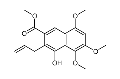 methyl 4-hydroxy-5,6,8-trimethoxy-3-(prop-2'-enyl)-2-naphthoate结构式