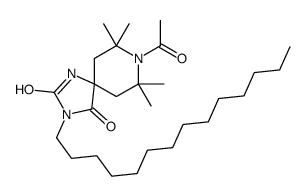 8-acetyl-3-tetradecyl-7,7,9,9-tetramethyl-1,3,8-triazaspiro[4.5]decane-2,4-dione结构式