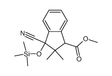 3-cyano-2,2-dimethyl-3-trimethylsilanyloxy-indan-1-carboxylic acid methyl ester Structure