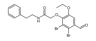 Acetamide, 2-(2,3-dibromo-6-ethoxy-4-formylphenoxy)-N-(2-phenylethyl)结构式