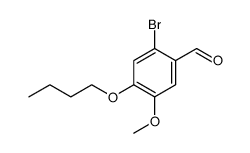 Benzaldehyde, 2-bromo-4-butoxy-5-methoxy Structure