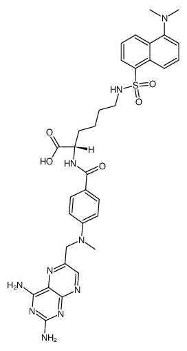 N(alpha)-(4-amino-4-deoxy-N(10)-methylpteroyl)-N-(epsilon)-(5-(N,N-dimethylamino)-1-naphthalenesulfonyl)lysine picture