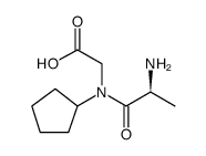 Glycine, N-L-alanyl-N-cyclopentyl结构式