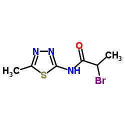 2-Bromo-N-(5-methyl-1,3,4-thiadiazol-2-yl)propanamide结构式