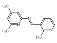Phenol,2-[[(4,6-dimethyl-2-pyridinyl)imino]methyl]-结构式