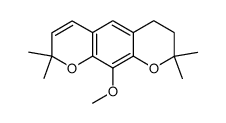 6,7-dihydro-10-methoxy-2,2,8,8-tetramethyl-2H,8H-benzo[1,2-b:5,4-b']dipyran结构式