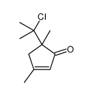 5-(2-chloropropan-2-yl)-3,5-dimethylcyclopent-2-en-1-one Structure