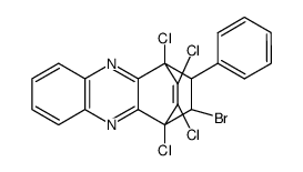 2-bromo-1,4,11,12-tetrachloro-3-phenyl-1,2,3,4-tetrahydro-1,4-etheno-phenazine Structure