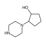 2-(Piperazin-1-yl)cyclopentan-1-ol Structure