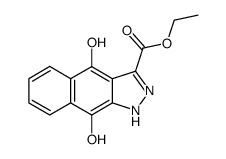 ethyl 4,9-dihydroxy-1H-benzo[f]indazole-3-carboxylate结构式