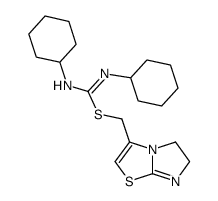 1, 3-dicyclohexyl-2- (5, 6-dihydro-imidazo [2, 1-b] thiazol-3-ylmethyl)-isothiourea结构式