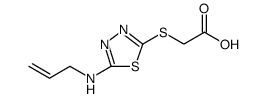 Acetic acid, 2-[[5-(2-propen-1-ylamino)-1,3,4-thiadiazol-2-yl]thio] Structure