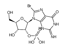 8-bromoguanosine 2'-phosphate结构式