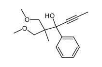 2,2-di(methoxymethyl)-3-phenylhex-4-yn-3-ol结构式