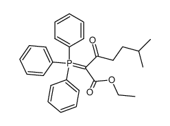 ethyl 6-methyl-3-oxo-2-(triphenyl-l5-phosphanylidene)heptanoate结构式