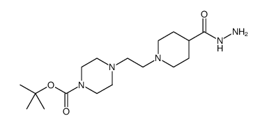 TERT-BUTYL 4-(2-[4-(HYDRAZINOCARBONYL)PIPERIDINO]ETHYL)TETRAHYDRO-1(2H)-PYRAZINECARBOXYLATE Structure