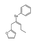 2-((E)-2-Phenylselanyl-pent-2-enyl)-furan结构式