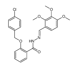 Benzoic acid, 2-[(4-chlorophenyl)methoxy]-, 2-[(2,3,4-trimethoxyphenyl)methylene]hydrazide Structure
