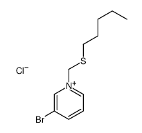 3-bromo-1-(pentylsulfanylmethyl)pyridin-1-ium,chloride Structure