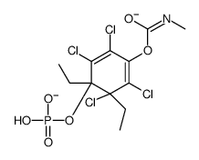 [2,3,5,6-tetrachloro-1,6-diethyl-4-(methylcarbamoyloxy)cyclohexa-2,4-dien-1-yl] phosphate Structure