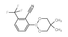 2-CYANO-3-(TRIFLUOROMETHYL)PHENYL BORONIC ACID NEOPENTYL GLYCOL ESTER Structure