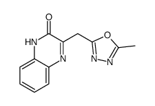 3-[(5-methyl-1,3,4-oxadiazol-2-yl)methyl]-1H-quinoxalin-2-one结构式