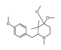 4,4-dimethoxy-2-[(4-methoxyphenyl)methyl]-1,3,3-trimethylpiperidine结构式