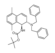 (1S,2S)-(2-N,N-dibenzylamino-1,2-dihydro-5,8-dimethylnaphthalen-1-yl)carbamic acid tert-butyl ester结构式