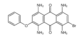 1,4,5,8-tetraamino-2-bromo-7-phenoxyanthracene-9,10-dione Structure